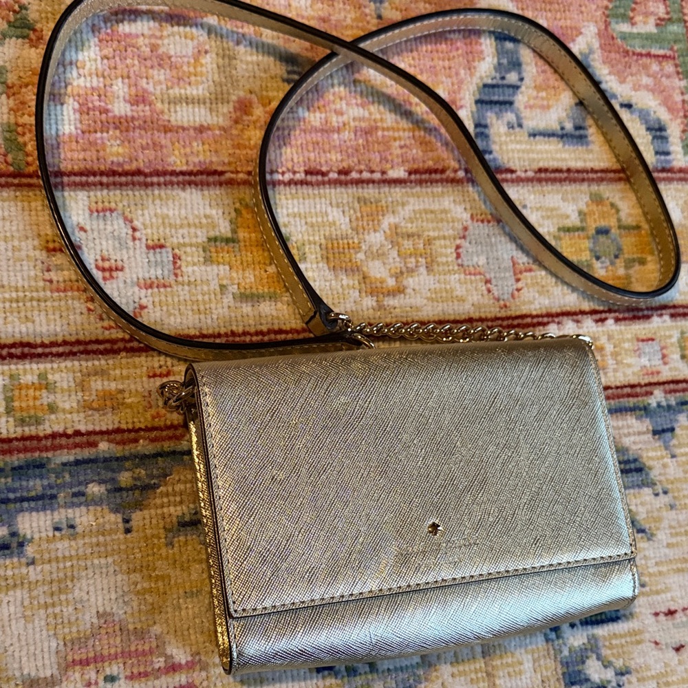 kate spade Metallic Gold Crossbody Bag